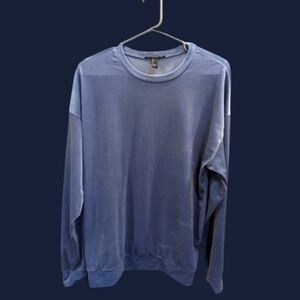 Forever 21 Light Blue Velour Velvet Top